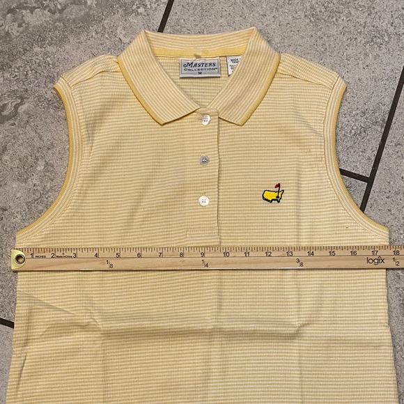 Masters Yellow Sleeveless Polo with Embroidered Logo vintage - Picture 6 of 8